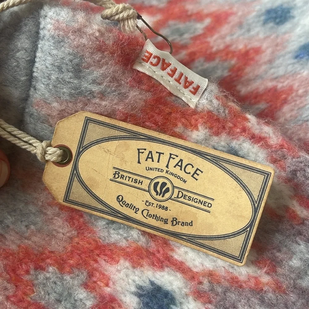 FatFace Frankie Fairisle Snood Grey Marl